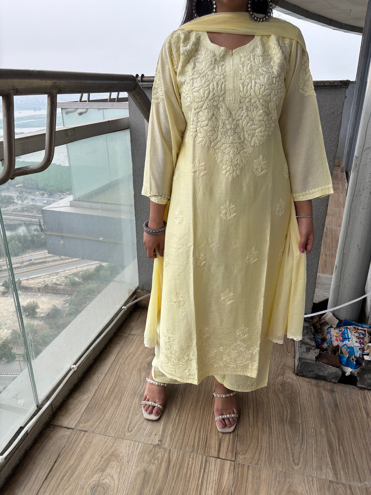 Yellow Lucknowi Suit