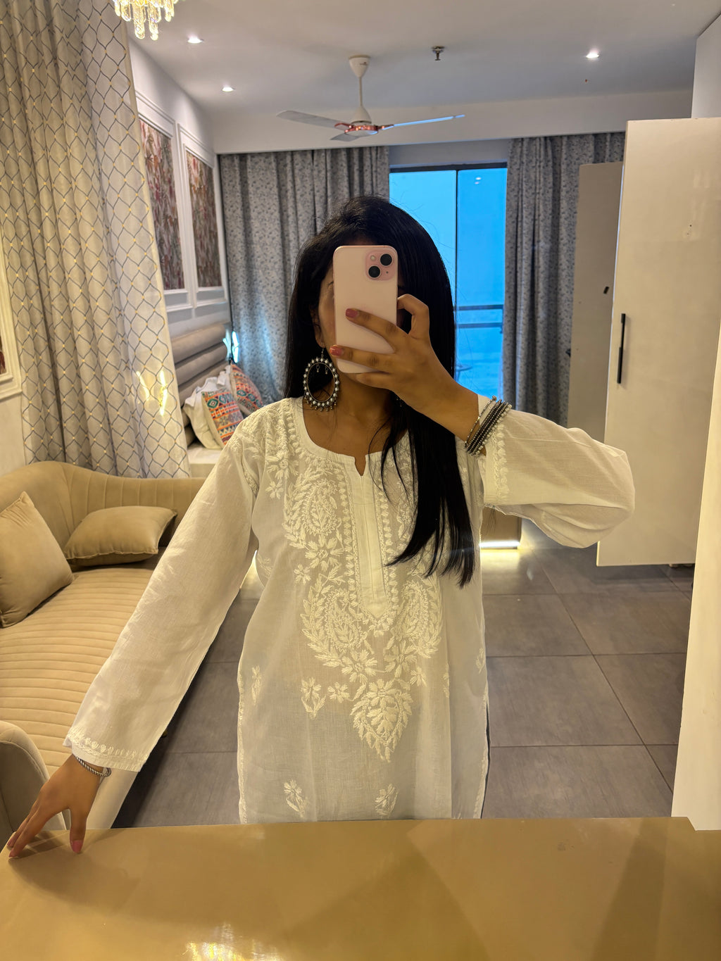Long White Kurta
