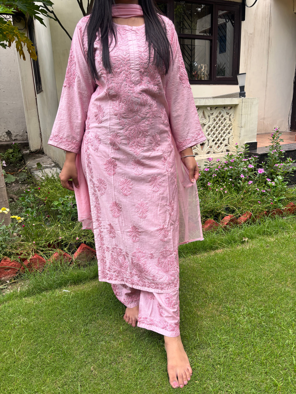 Pinkish Lucknowi Suit