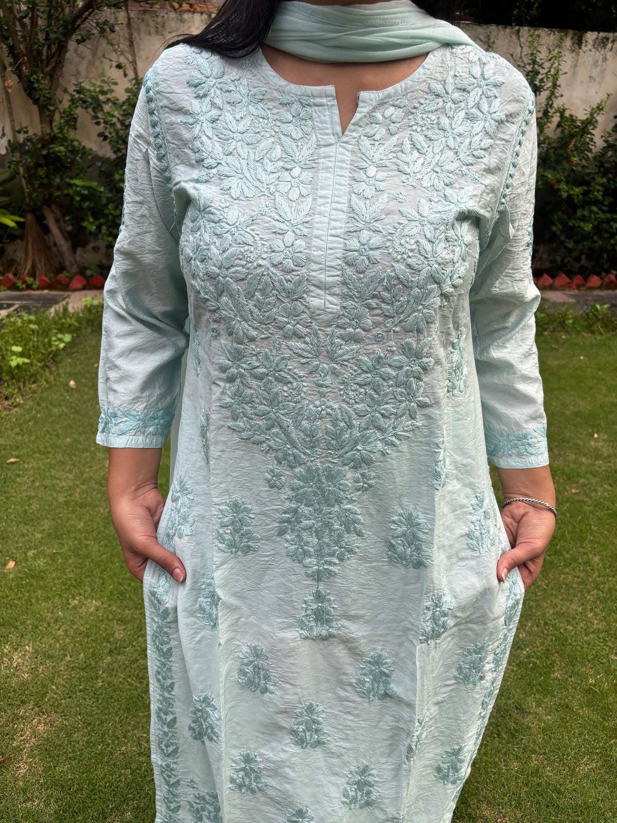 Blue Lucknowi Suit