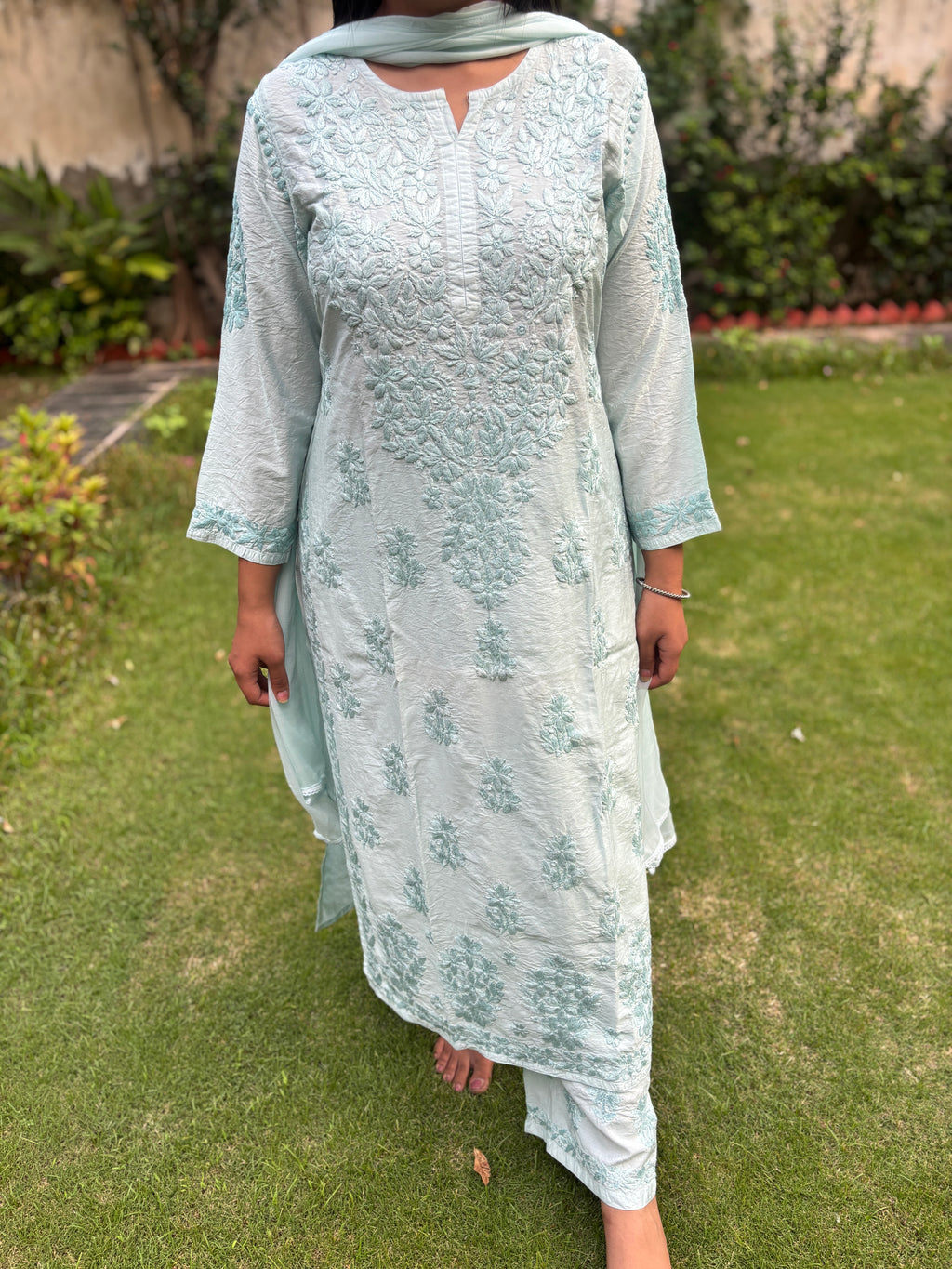 Blue Lucknowi Suit