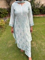 Blue Lucknowi Suit