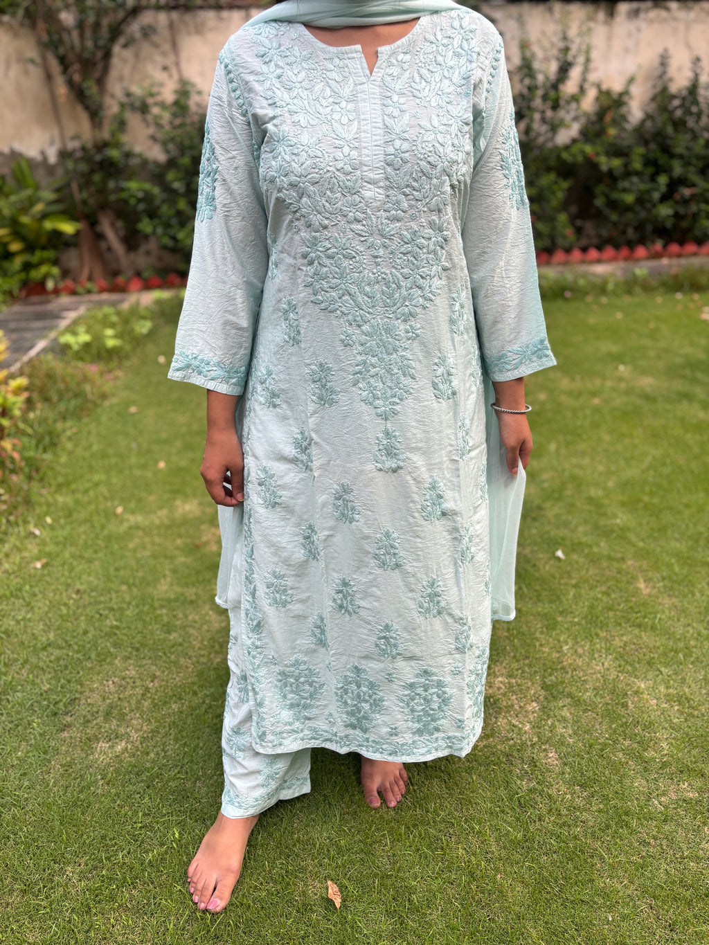 Blue Lucknowi Suit