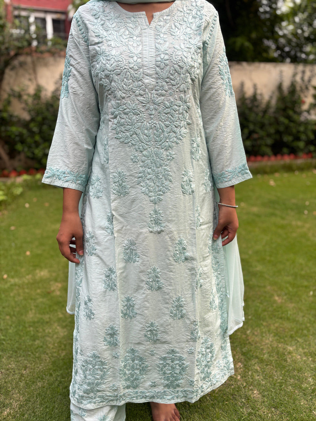 Blue Lucknowi Suit