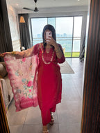 Rani Flora Embroidered Rani Suit