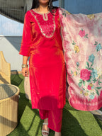 Rani Flora Embroidered Rani Suit