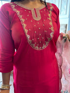 Rani Flora Embroidered Rani Suit