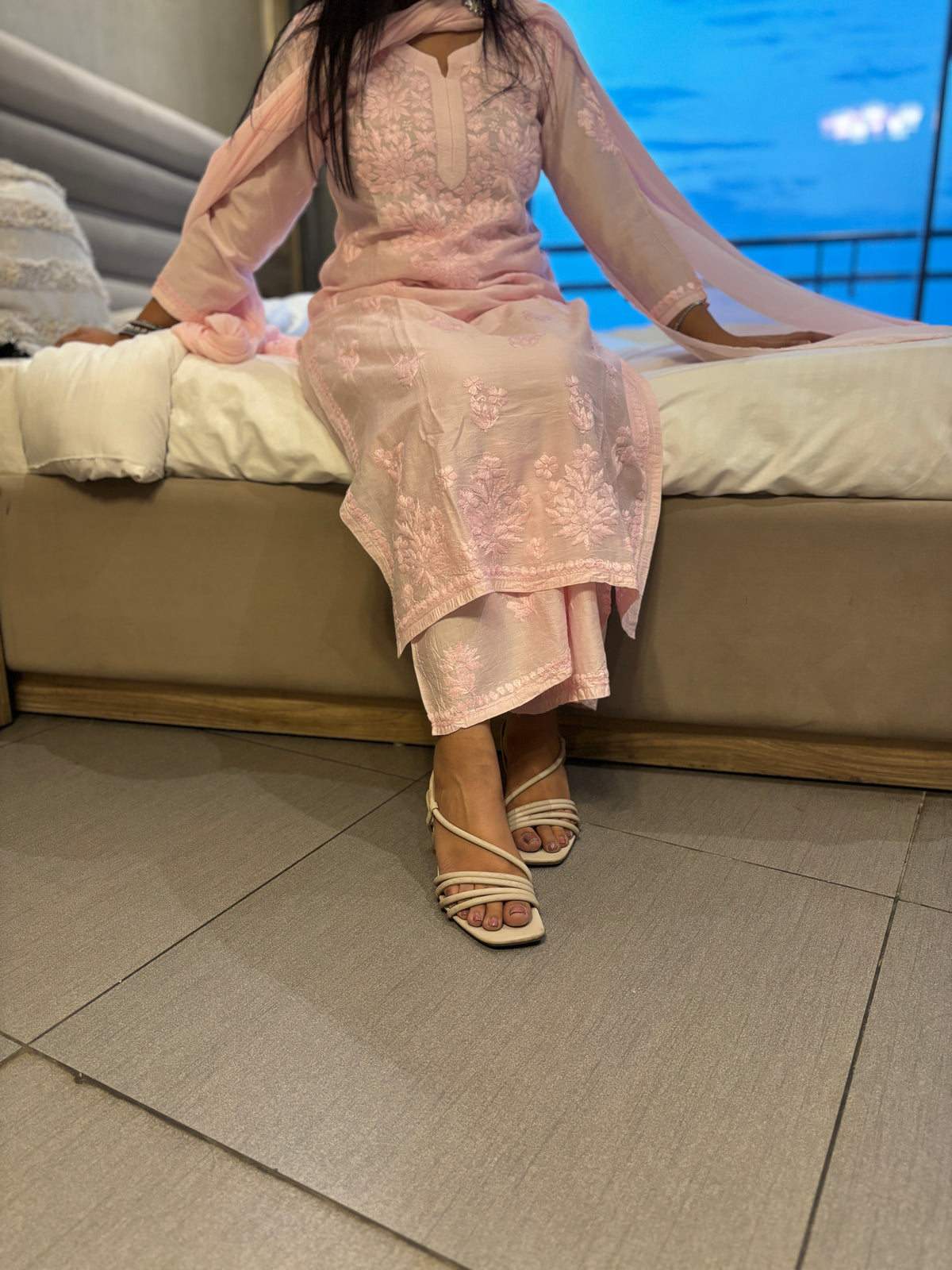 Pink Lucknowi Suit
