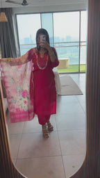 Rani Flora Embroidered Rani Suit