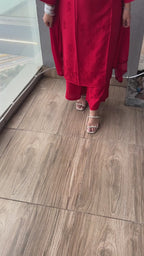 Red Lucknowi Suit