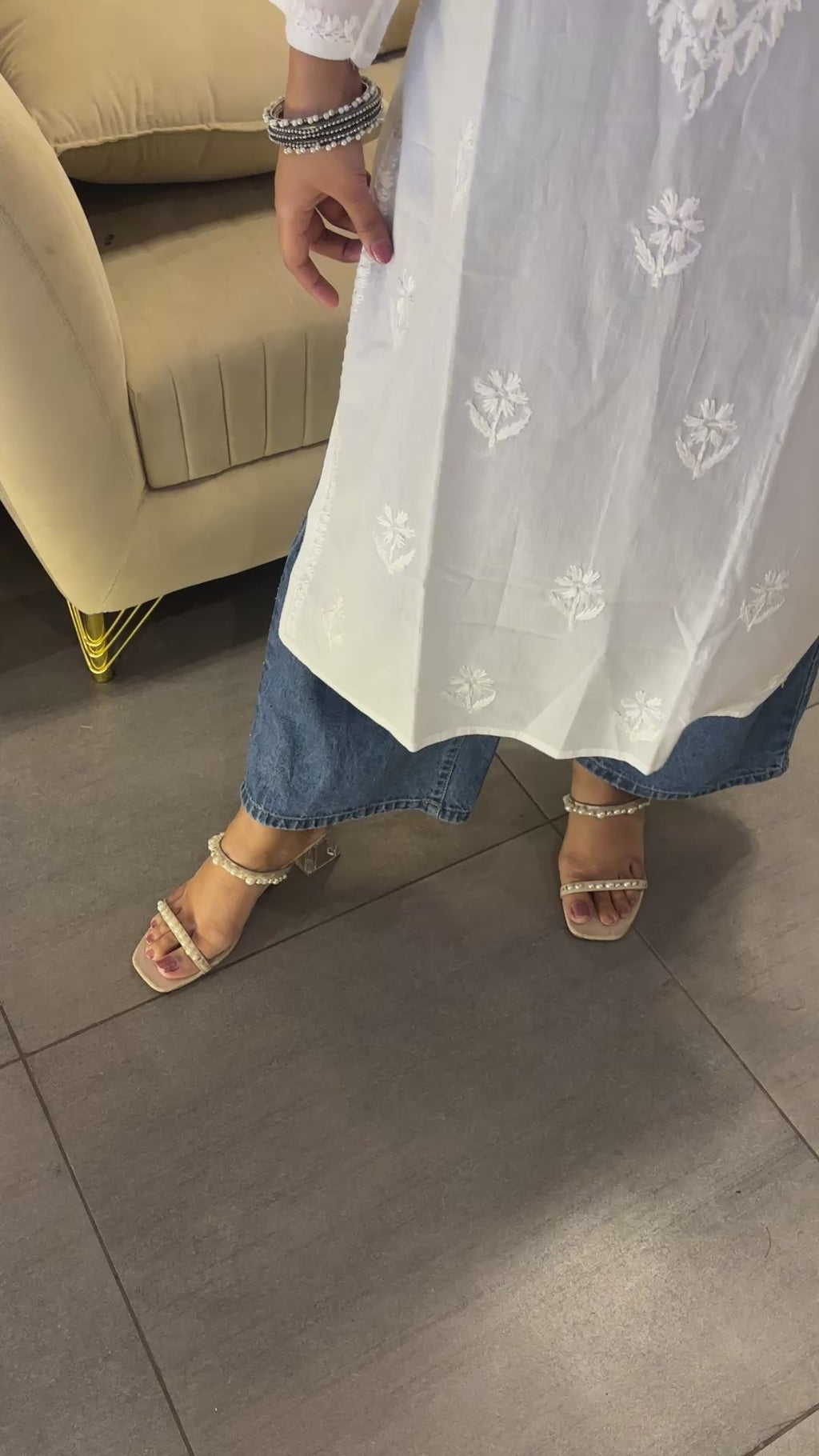 Long White Kurta