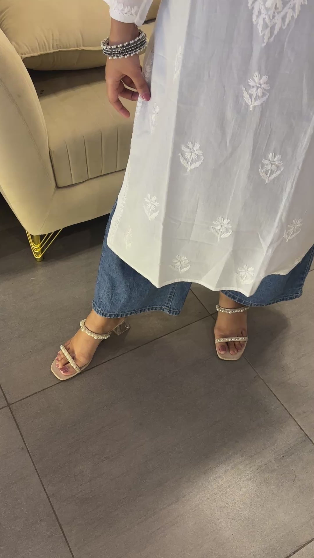 Long White Kurta